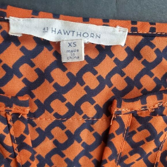41 Hawthorne Orange blouse - Picture 2 of 8